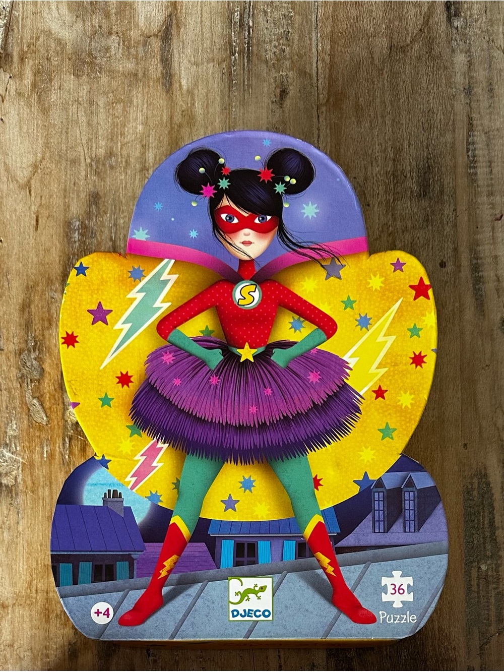Djeco Superhero Girl & Crocodile Creek Puzzle Lot